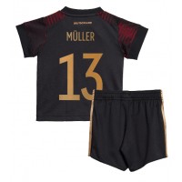 Njemačka Thomas Muller #13 Gostujuci Dres za djecu SP 2022 Kratak Rukav (+ Kratke hlače)